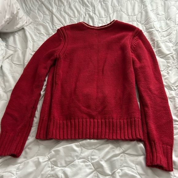 Tommy Hilfiger Large Red V-Neck Sweater - Picture 4 of 4